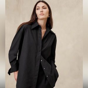 Banana Republic, NWT, Black Oversized “THE OVERSIZED SHIRT”